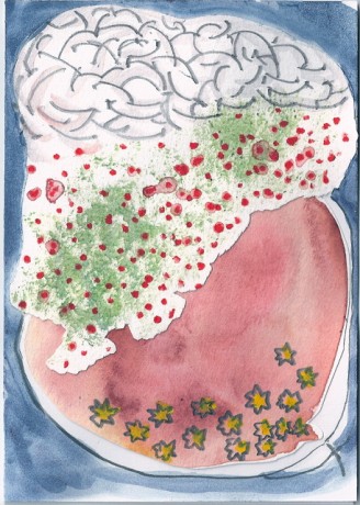 brain mushroom doodly paint