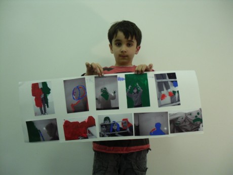 childrens workshop for Helena Almeida exhibition